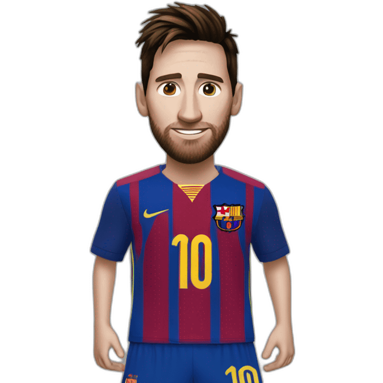 Messi mais ses mains sur la tête car il est choquer emoji