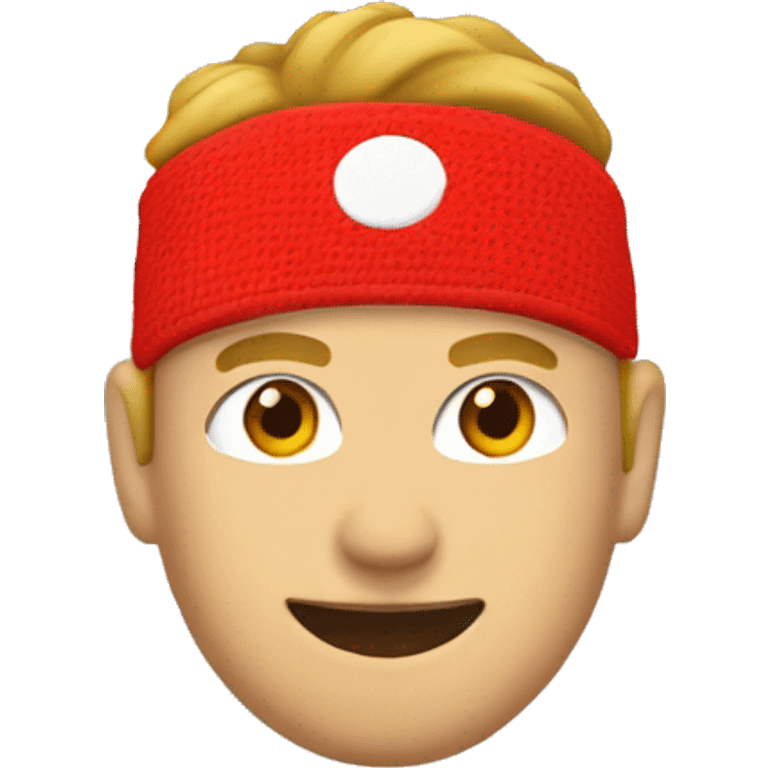 red sport sweatband emoji