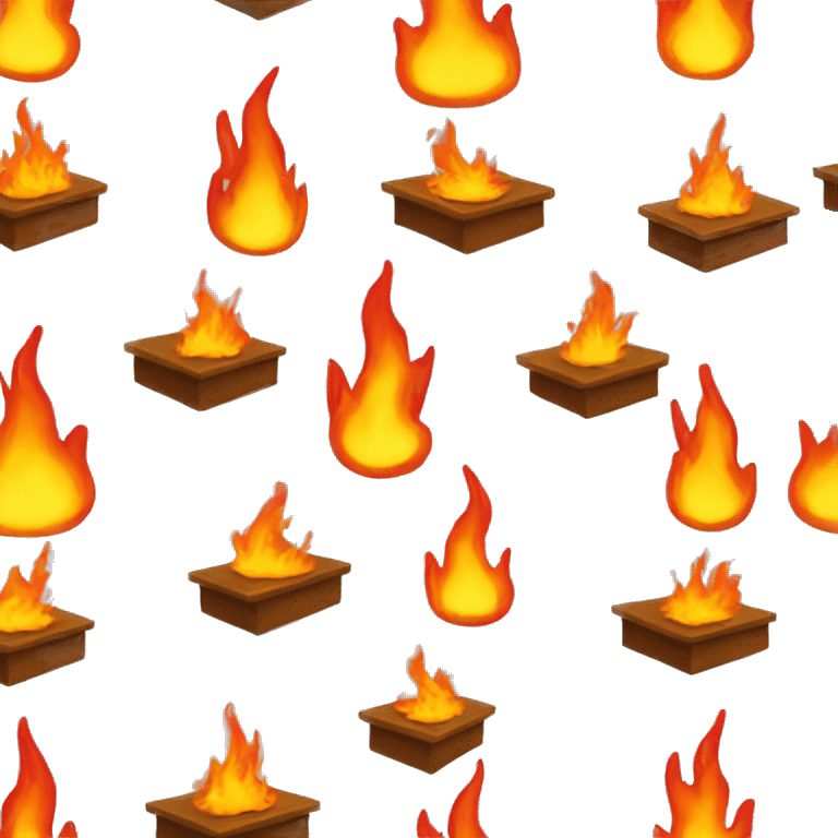 fire burning on desk emoji