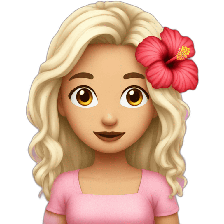 cute hibiscus profile picture emoji