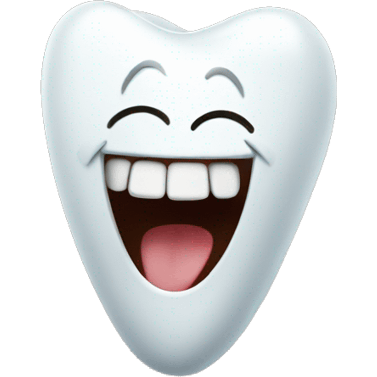 Happy tooth emoji