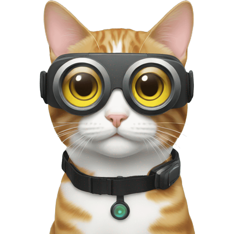 A cat with vr  emoji