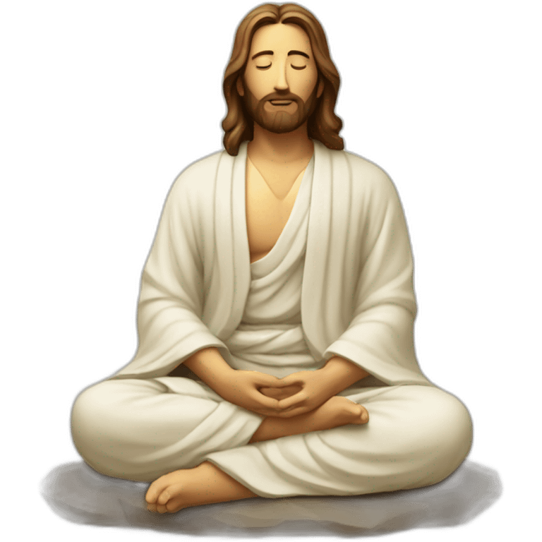 zen jesus sitting emoji