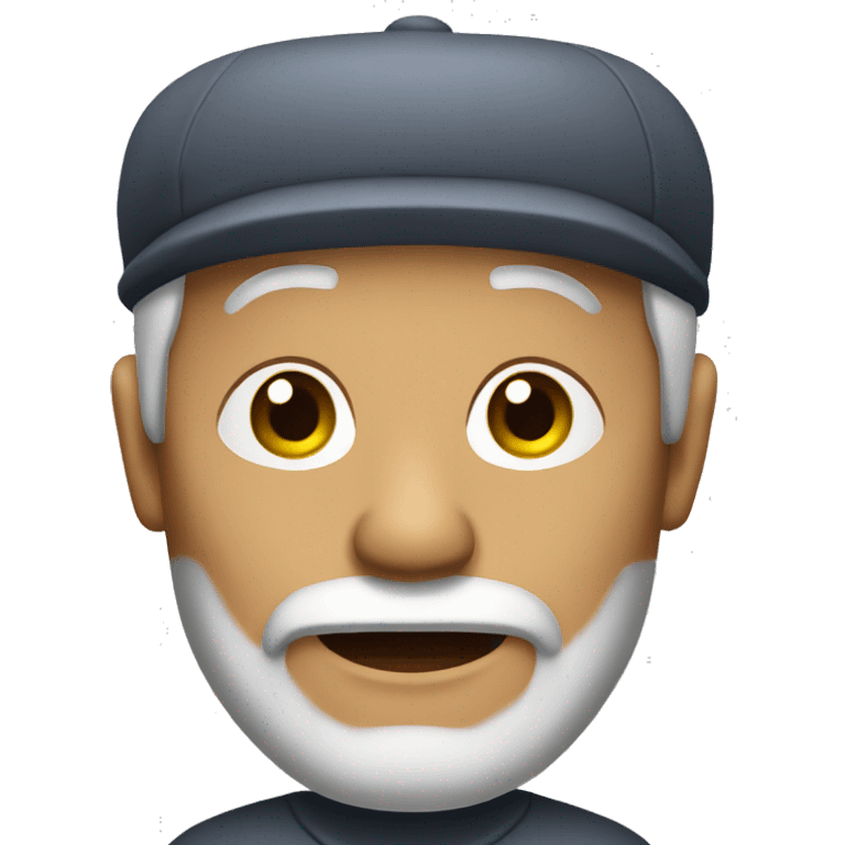 old asian man in a skullcap emoji