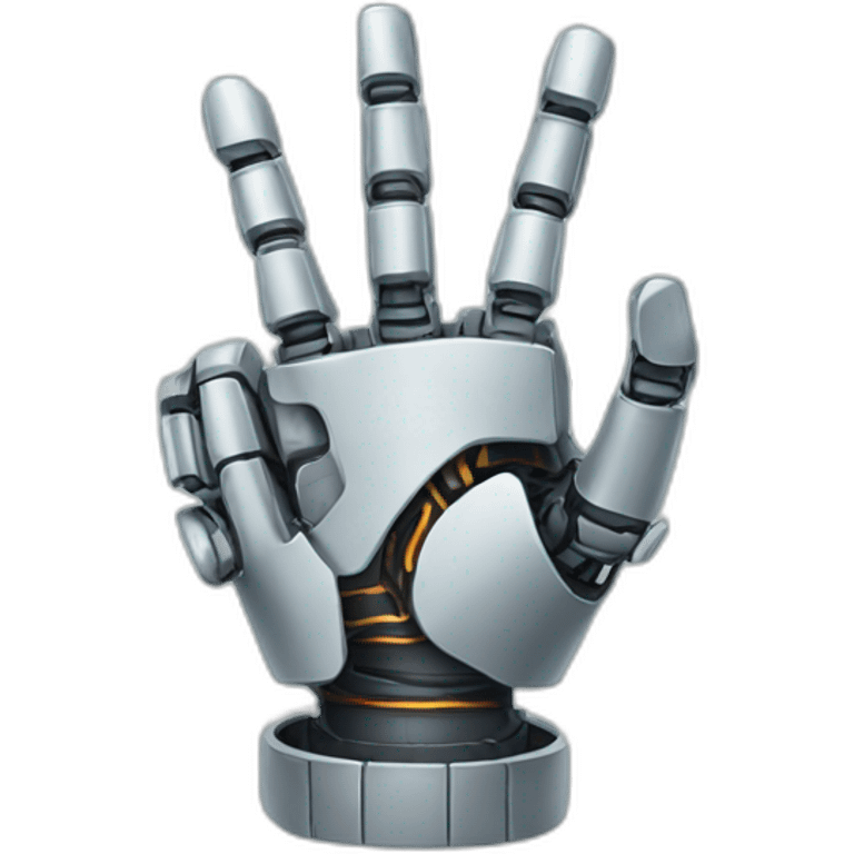 robot hand 2 fingers emoji