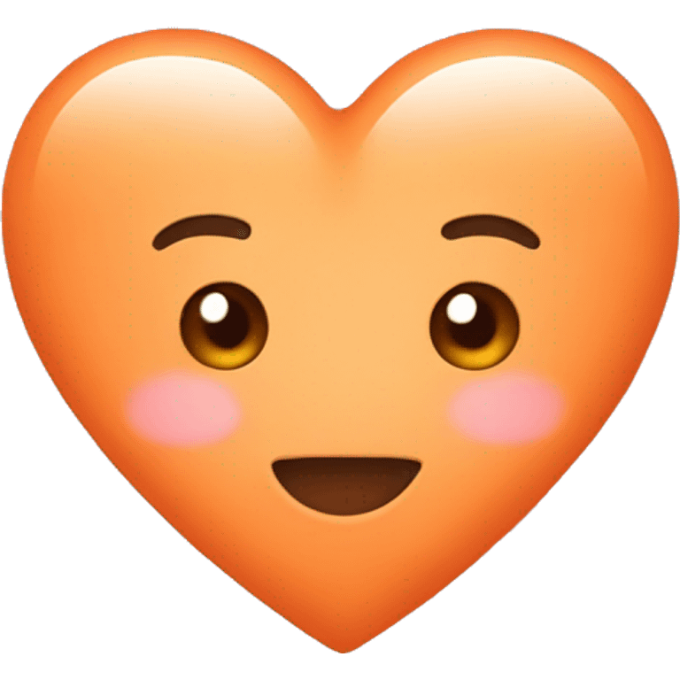 Pastel orange heart emoji emoji