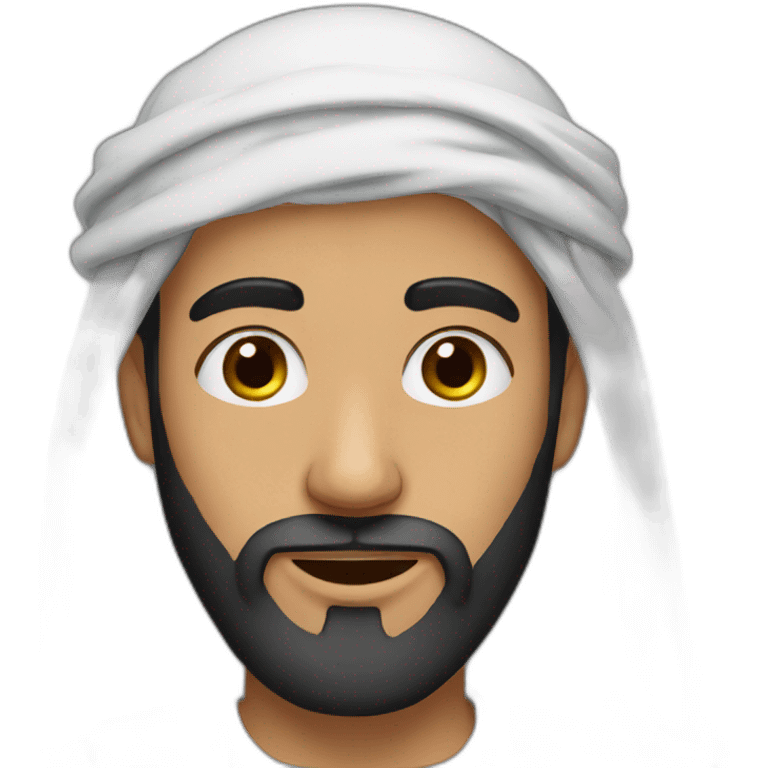 young Arab man with a long beard emoji