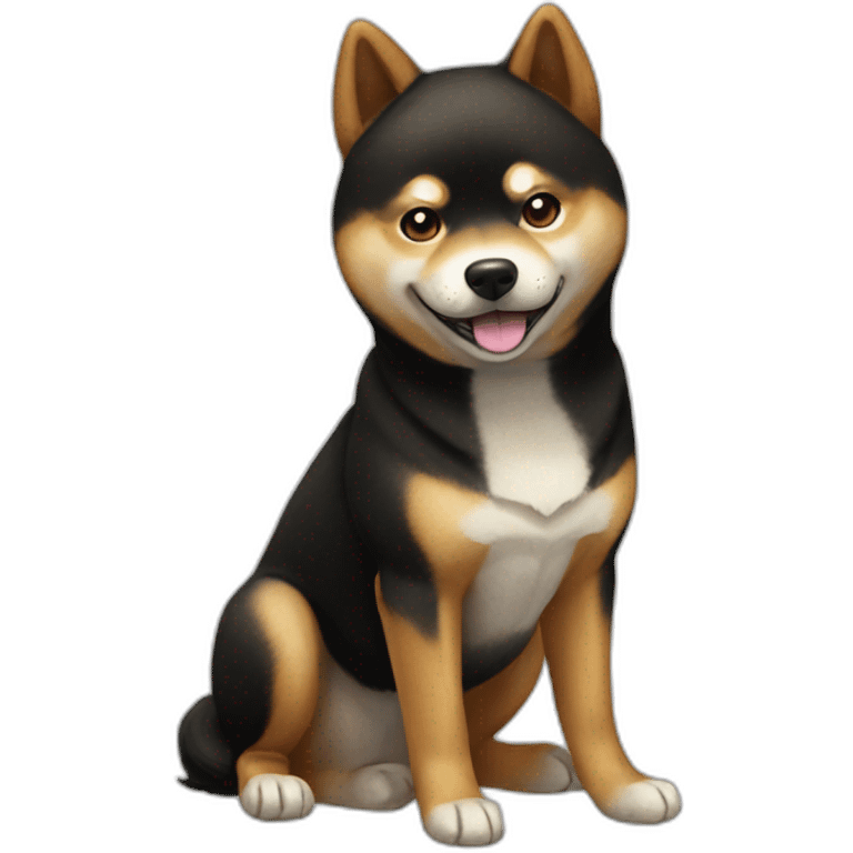 black-shiba-dog emoji