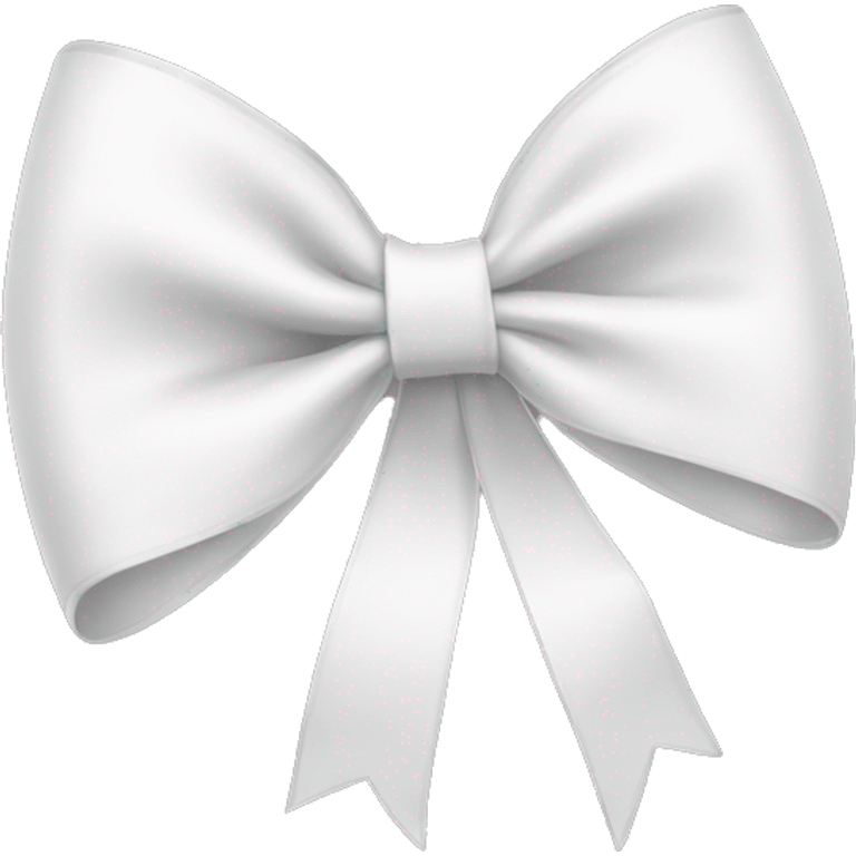 White aesthetic bow emoji