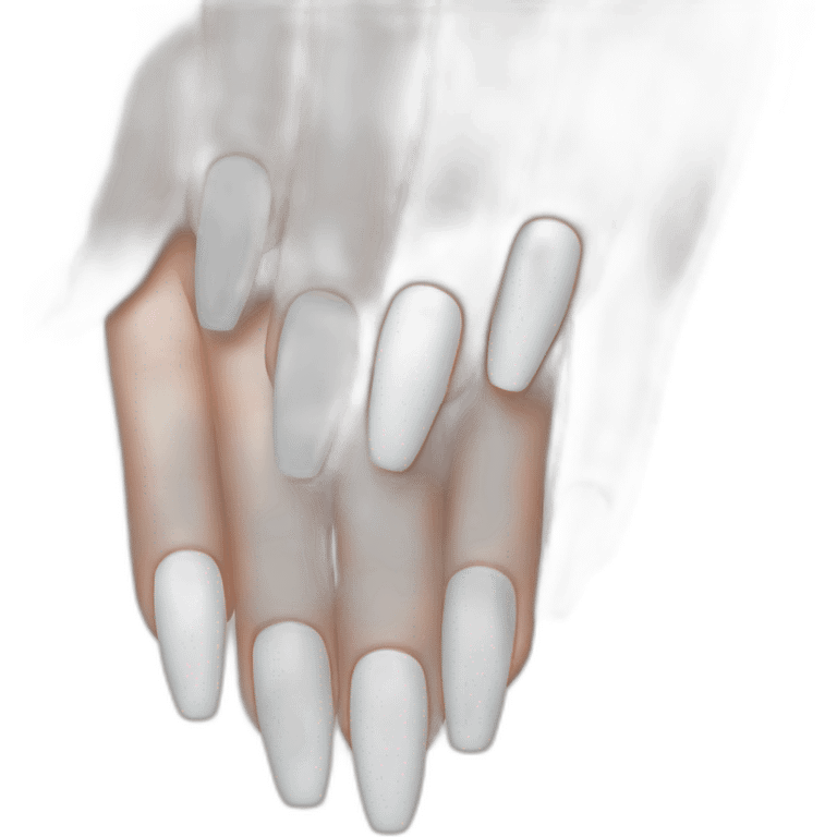 White hand nails emoji