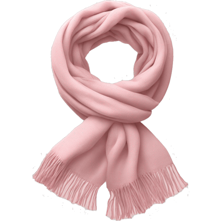 scarf in soft pink color  emoji