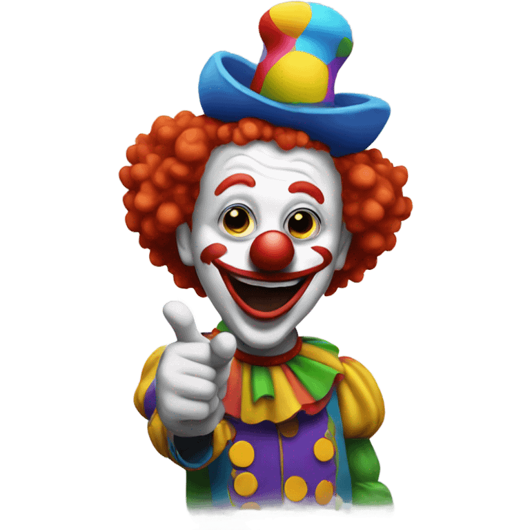 Clown pointing emoji