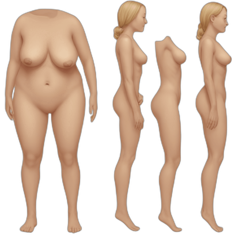 Art of woman's body scheme anatomy emoji