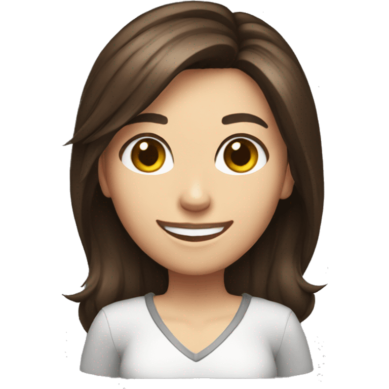 brunette gamer girl smiling emoji