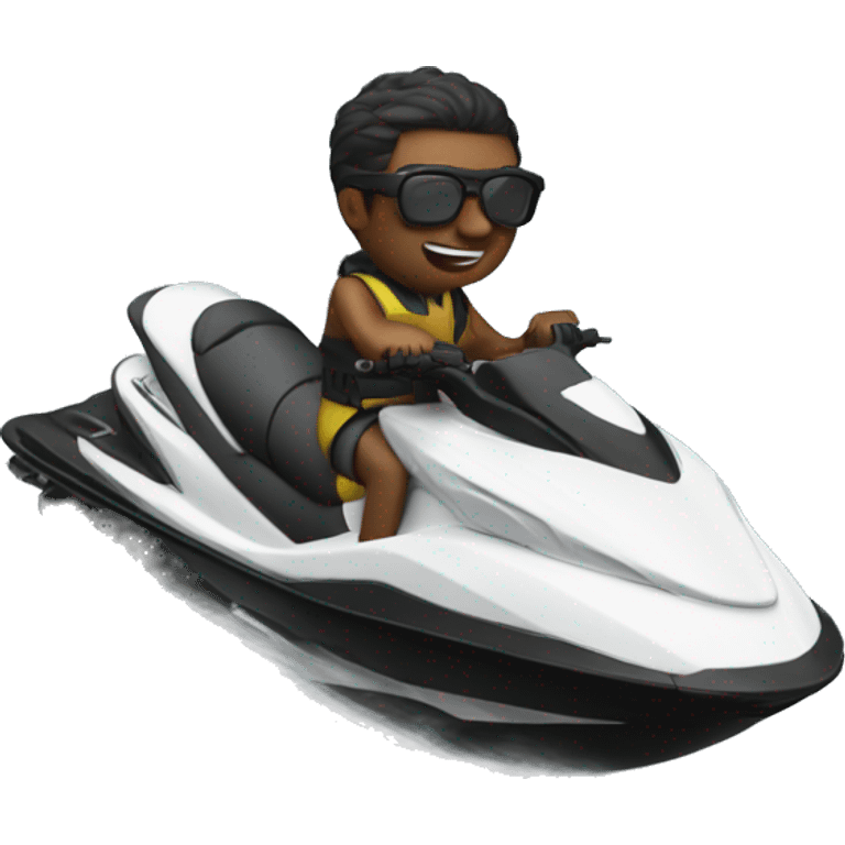 Steam on a jet ski emoji