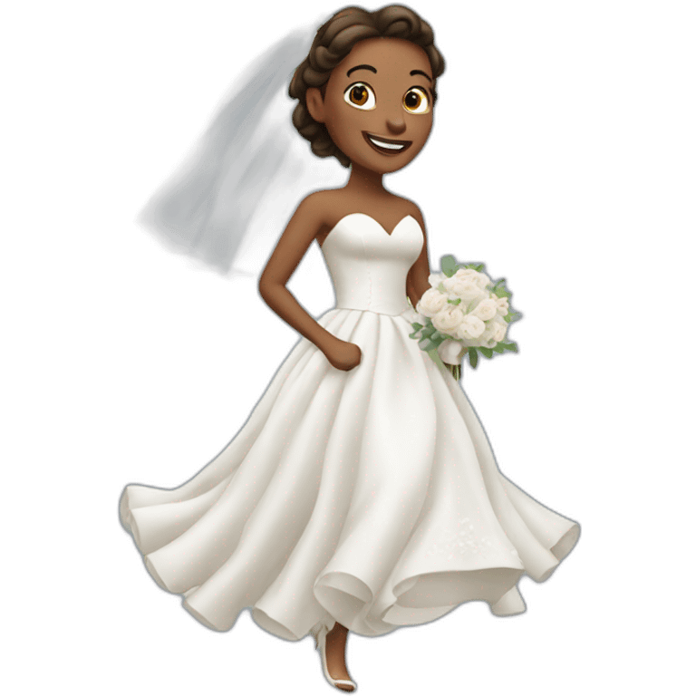 Bride running emoji