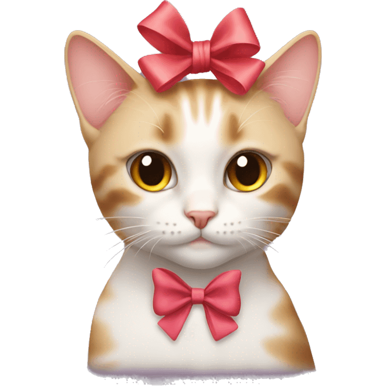 Cat with bow on a head emoji