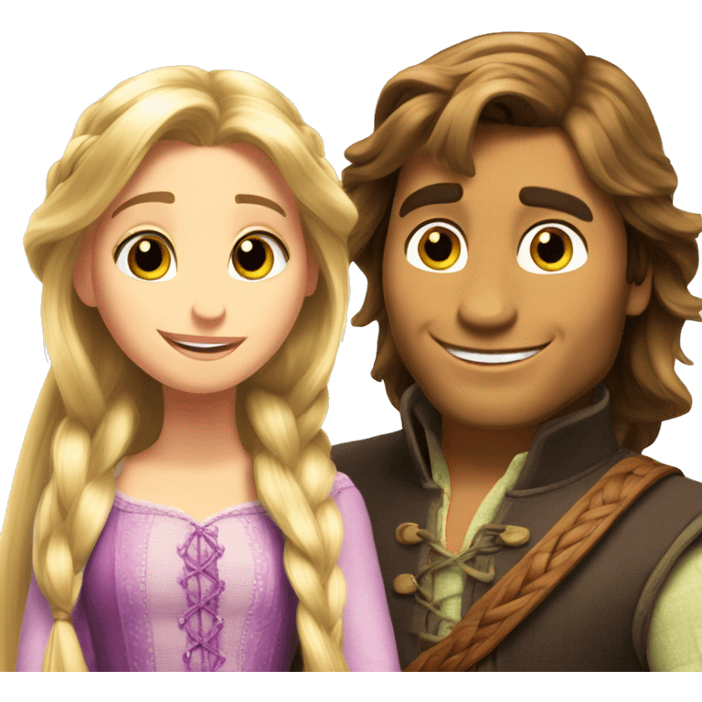 Rapunzel y pascal emoji