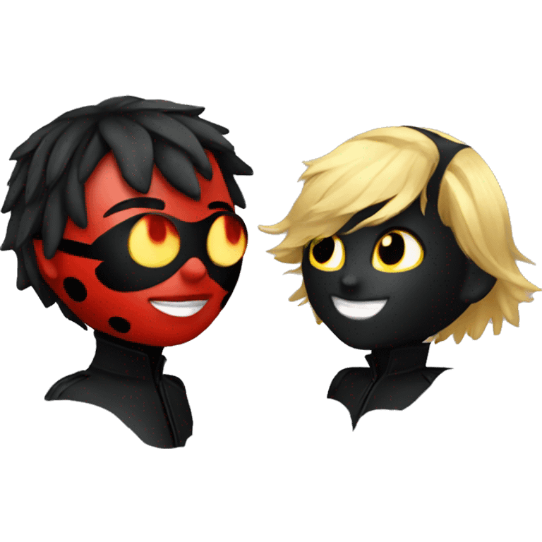 Ladybug and chat noir emoji