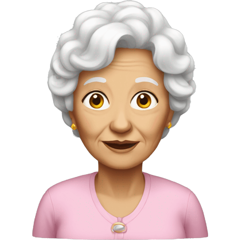 white grand mother emoji