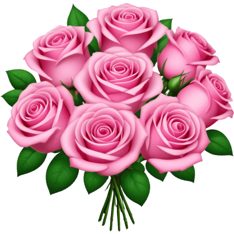 Pink bouquet of roses emoji