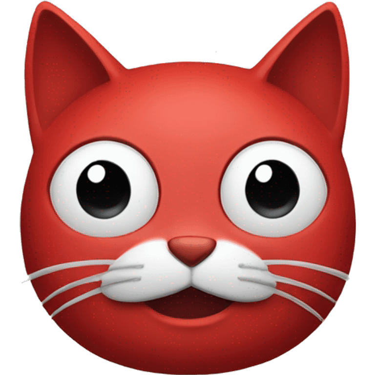 Chat sur chat rouge emoji