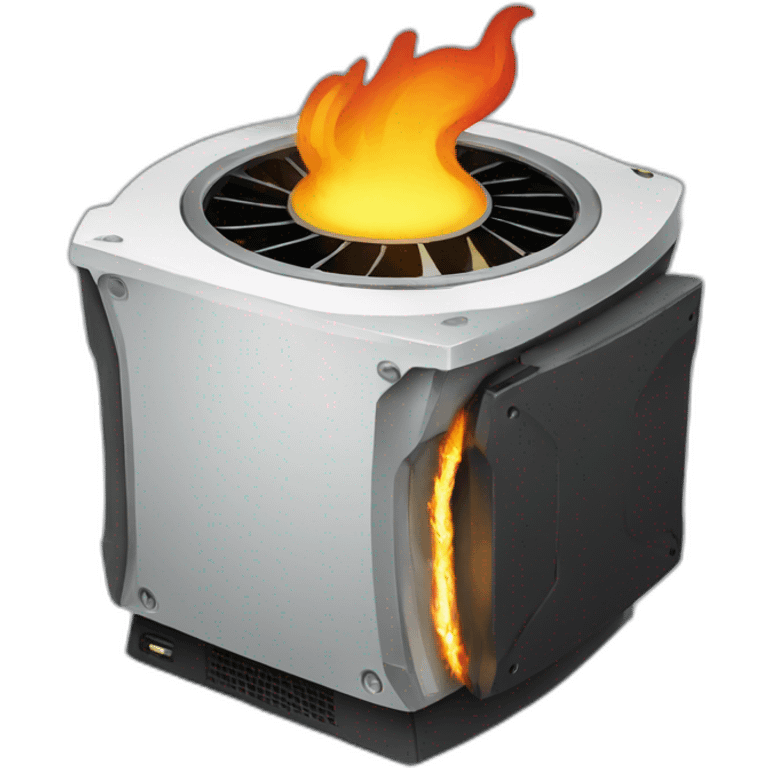 flaming gpu goes brrr emoji