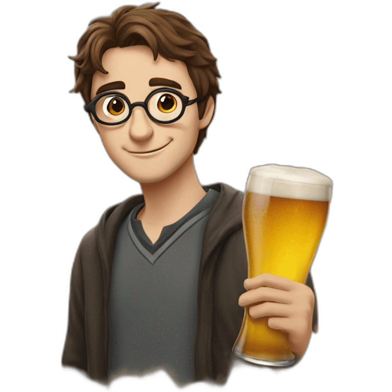 Harry Potter avec une bière emoji