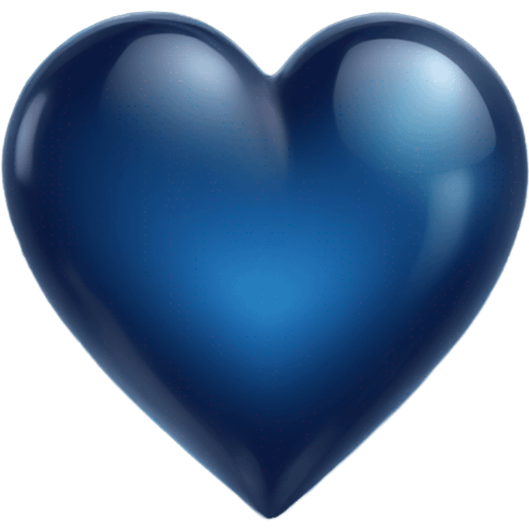 Shiny glass dark blue heart  emoji