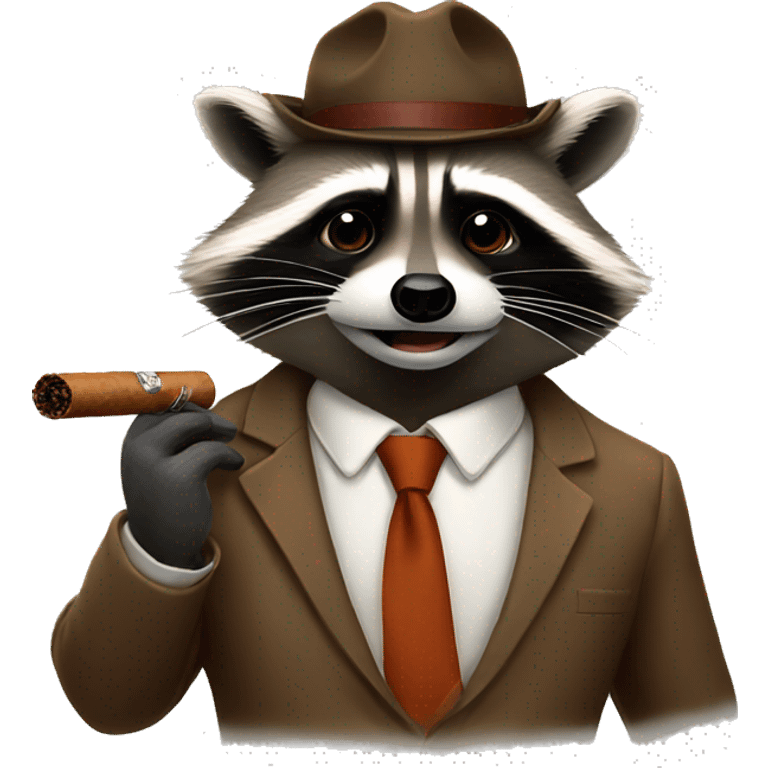 Raccoon smoking a cigar  emoji