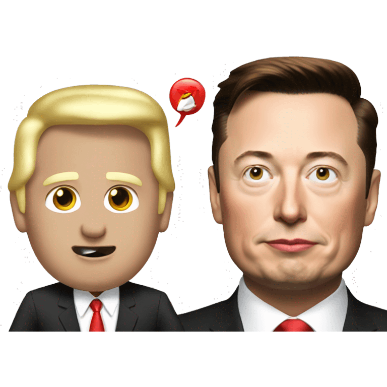 elon musk with trump emoji