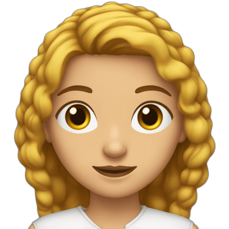 mujer pelo castaño hasta los hombros con anteojos cuadrados y ojos castaños emoji