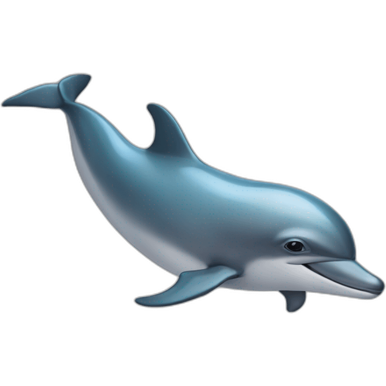 Bipedal dolphin like a dog emoji