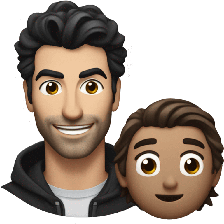 Justin baldoni next to tiktoker Bach  emoji