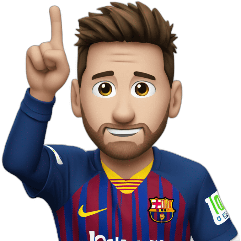 Messi Torjubel index fingers up emoji