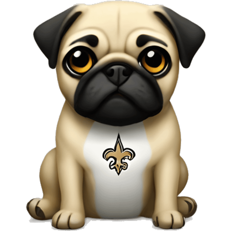 New Orleans saints pug emoji