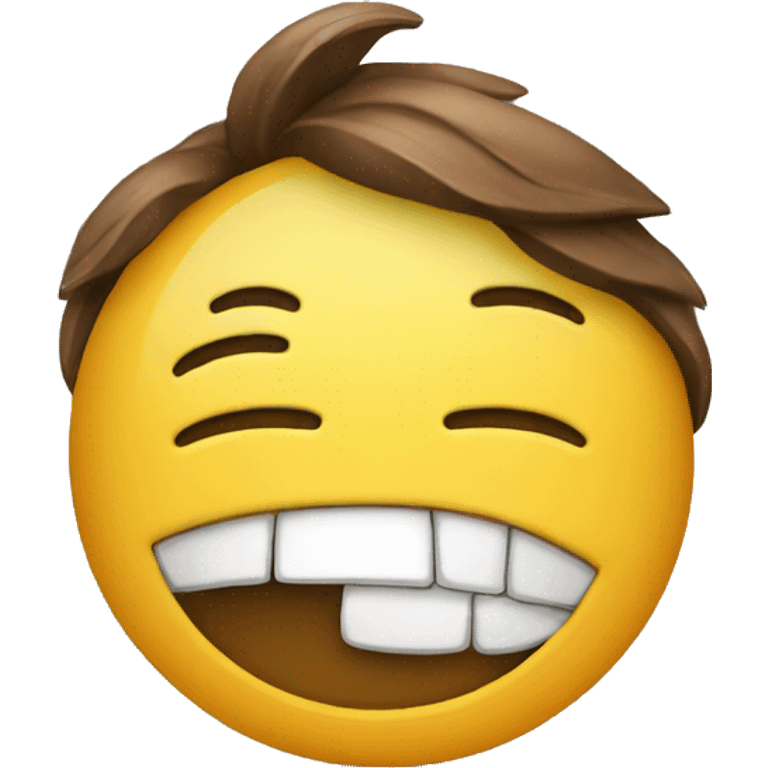 Emoji smiling with sad half emoji