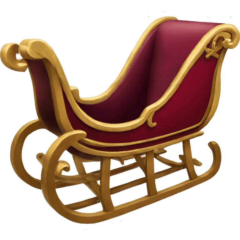 Burgundy christmas sleigh emoji