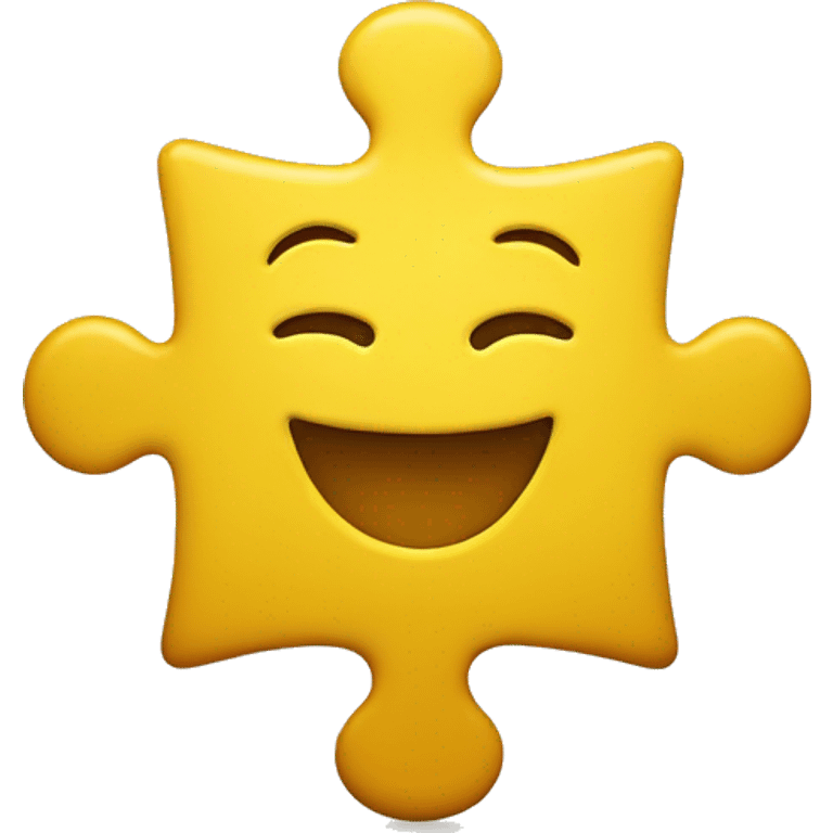 yellow puzzle piece with happy face emoji