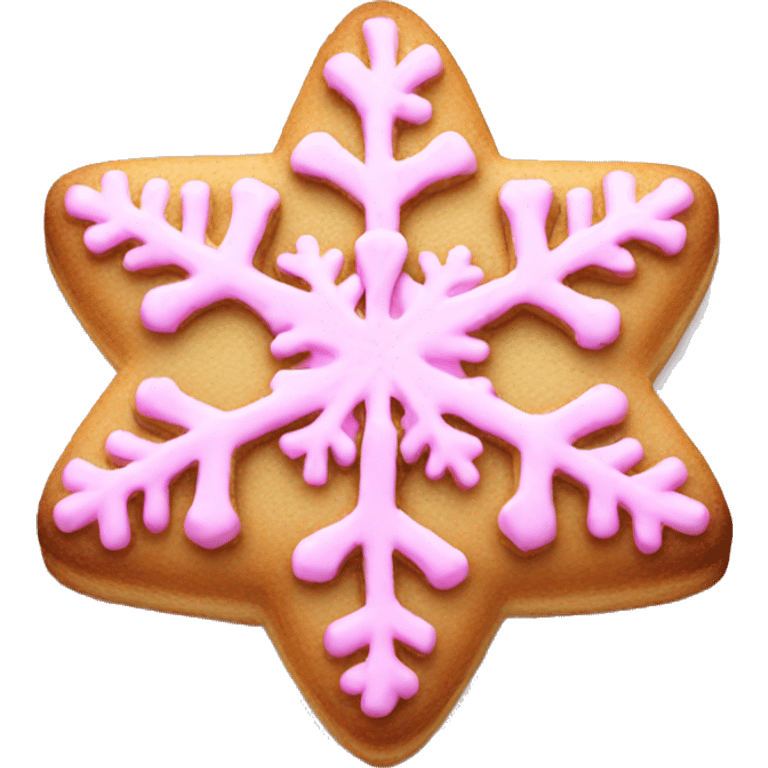 pink snowflake cookie  emoji