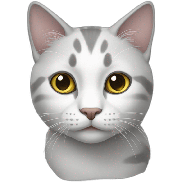 White grey cat emoji