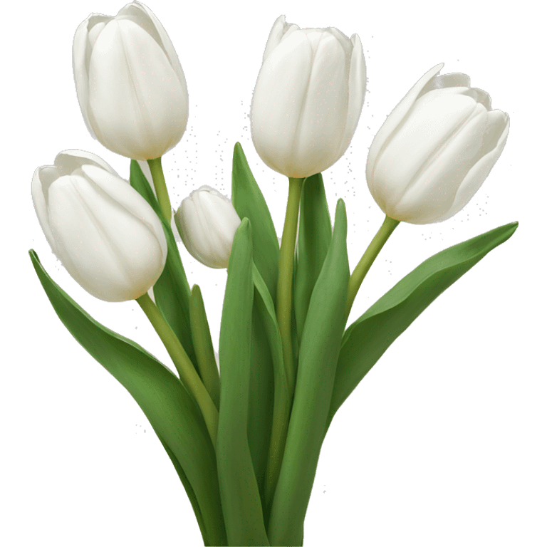 White tulips emoji