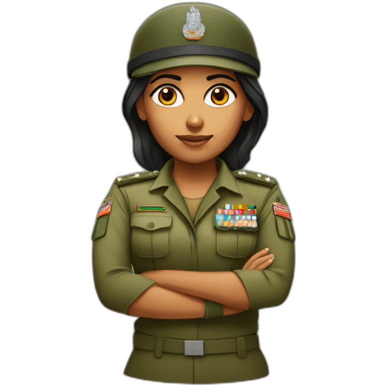 indian army woman soldier emoji