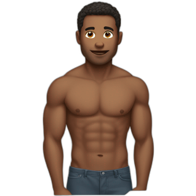 Shirtless man emoji