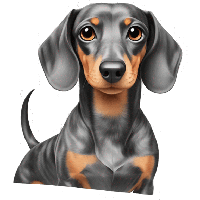 Dachshund marble coloring book emoji