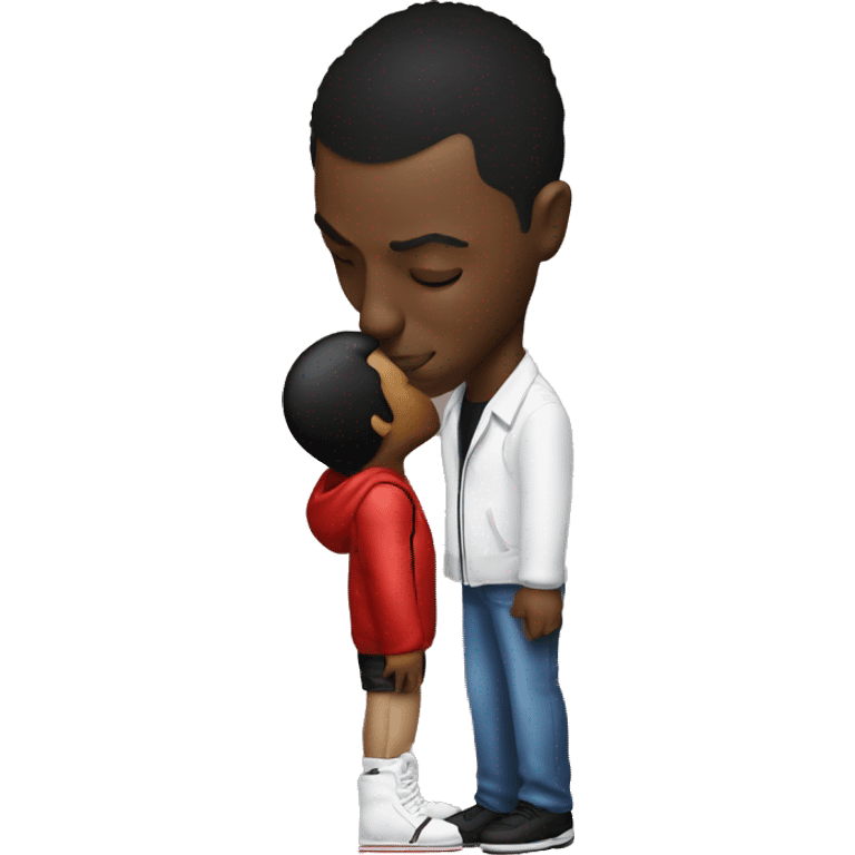 Micheal Jackson kissing Micheal Jordan  emoji