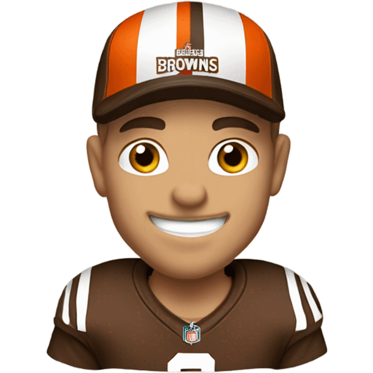 White Cleveland browns fan  emoji