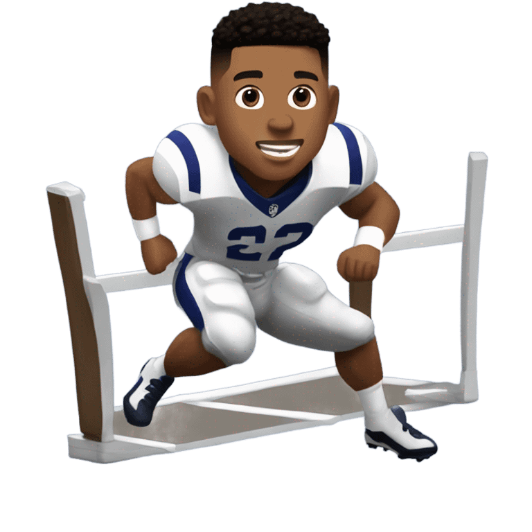 Saquon Barkley backwards hurdle emoji