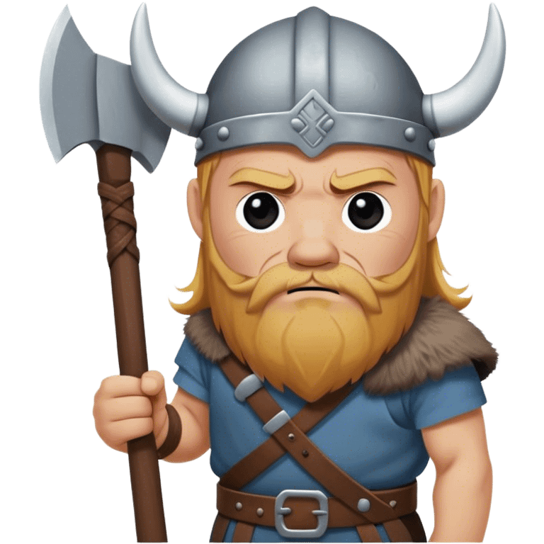 very sad Danish Viking with an ax in his hands
realistic emoji