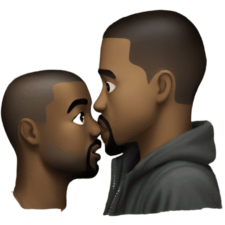 kanye kissing white boy carl emoji